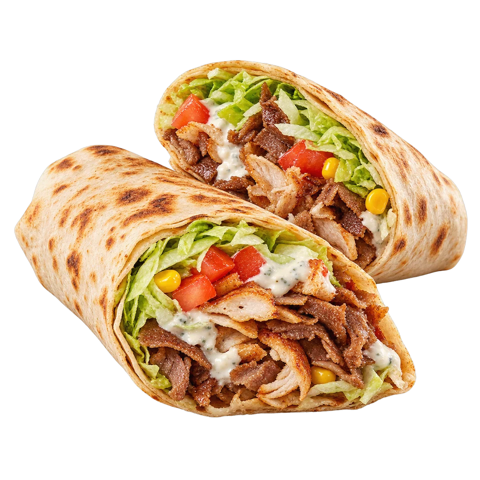 Menú 1 · Kebab, patatas y bebida