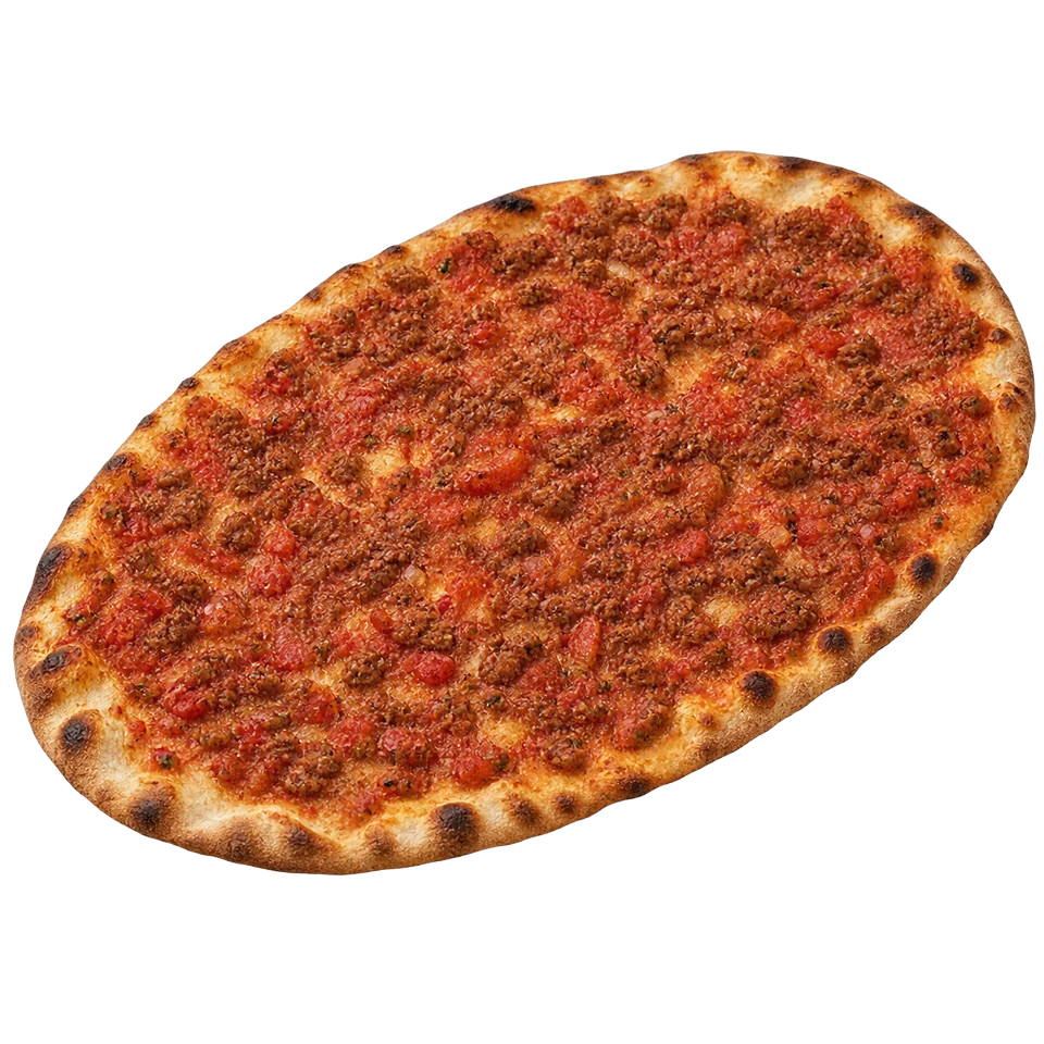 Menú 6 · Pizza turca lahmacun con patatas y bebida