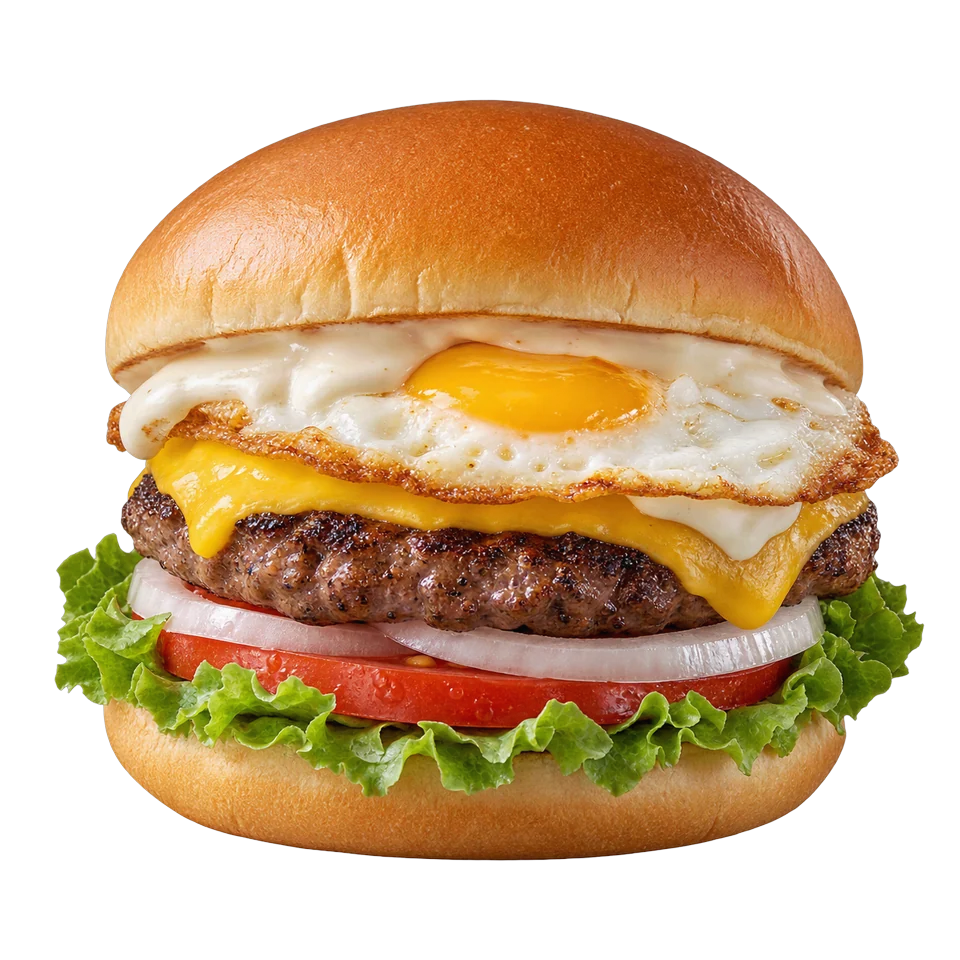 Menú 10 · Hamburguesa de ternera con patatas y bebida